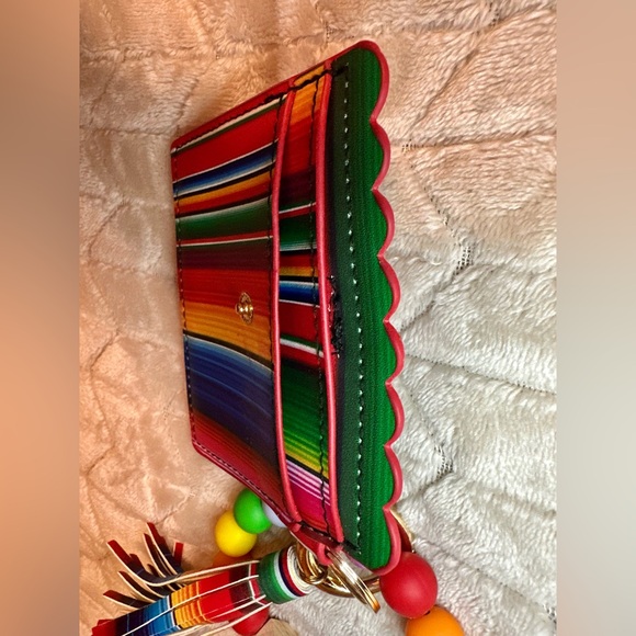 Serape Card Holder with Beaded Keychain Bracelet - Picture 3 of 5